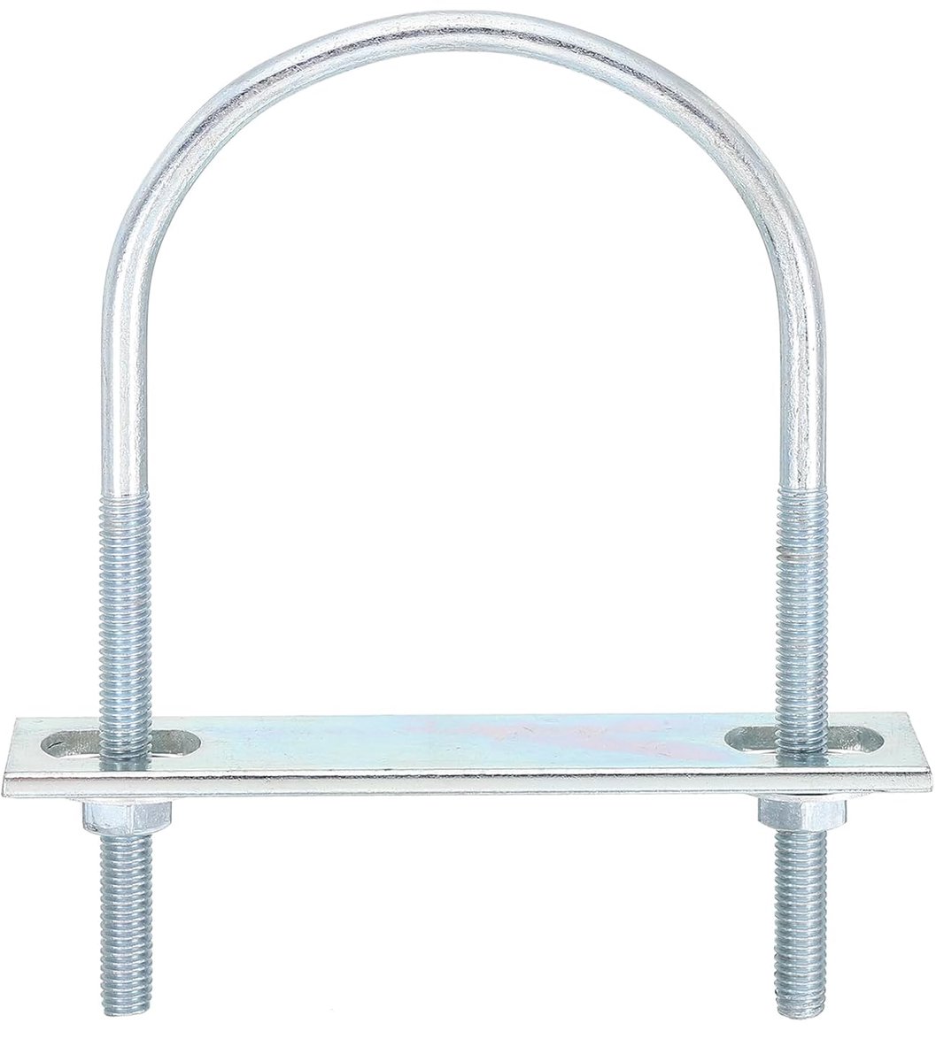U-bouten, 8 sets 70 mm binnenbreedte 120 mm lengte M6 U-bouten van verzinkt koolstofstaal met moeren en platen, voor bootaanhangers