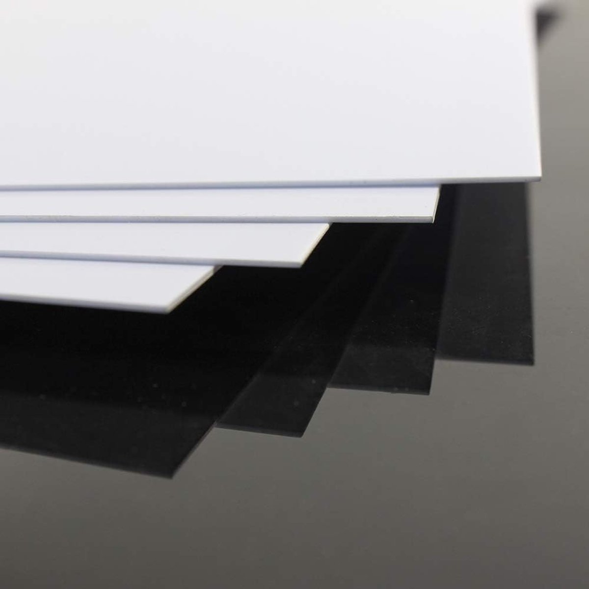 4 stuks 1mm Dikte 200mm x 250mm Witte Polystyreen Sheets 9.84 "x 7.87 "x 0.04" ABS Styreen Sheets Voor Model Trein Layout Nieuw (1mm)