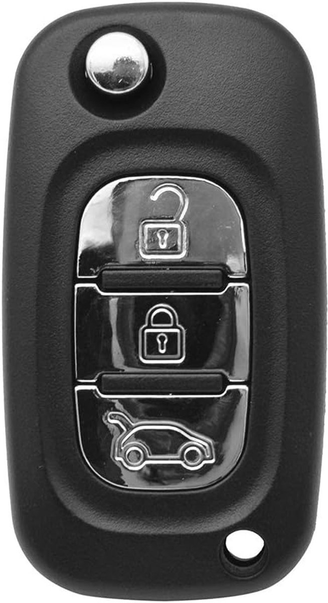 sleutelbehuizing voor autosleutel 3B Renault Clio Megane Kangoo | Past op: Fluence Master | Knoppen: 3 Knoppen | Kenmerken: Ongesneden lemmet