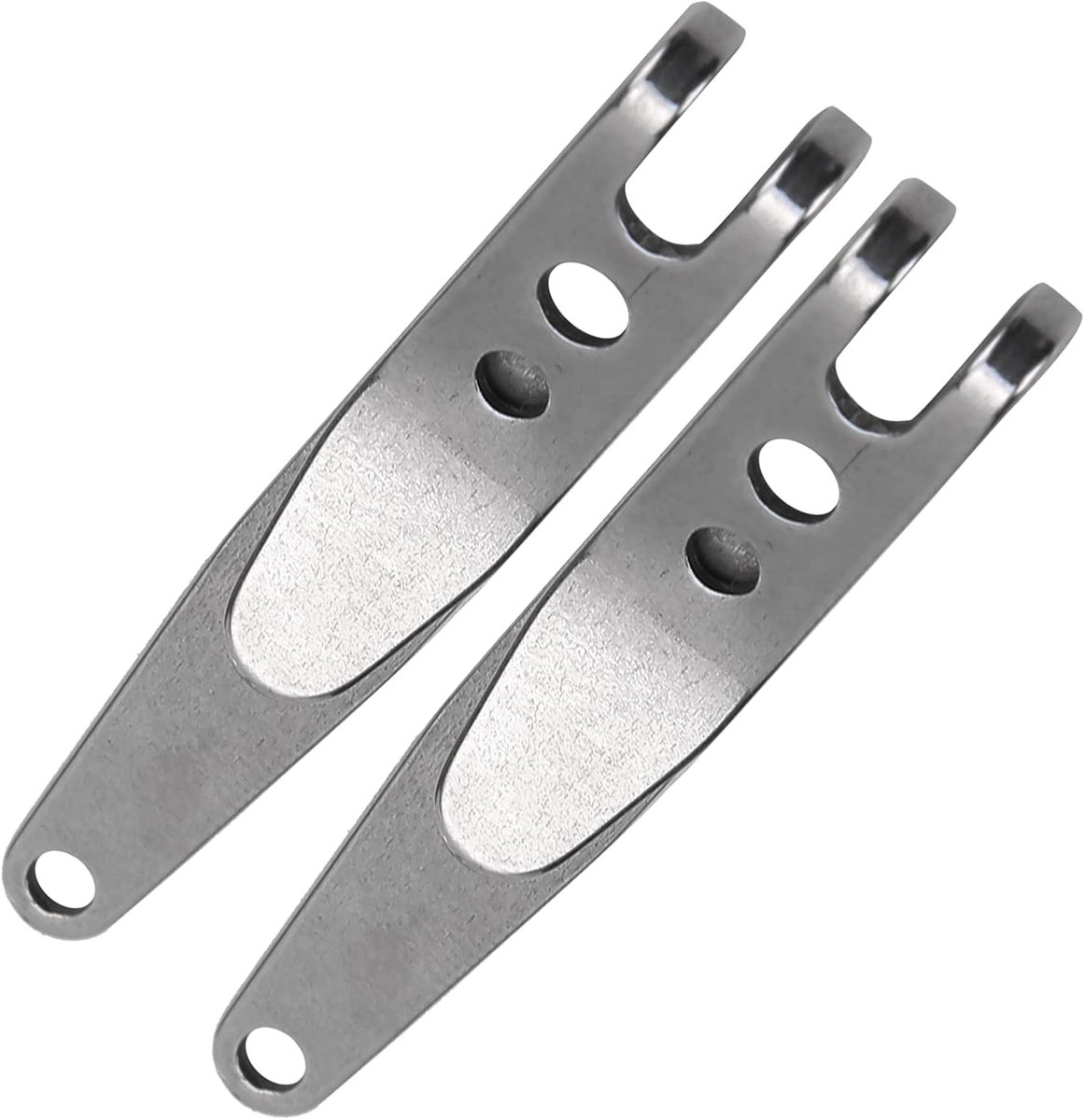 Houder voor sleutelbos 2 stuks RVS draagclip met bevestiging aan riem Draagbare sleutelorganizer voor Outdoor gebruik, Wandelen, Reizen