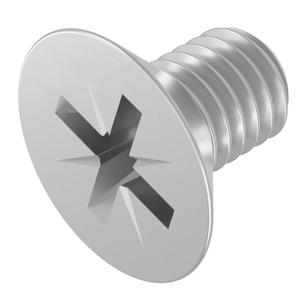 Verzonken schroef M3 x 4 mm, roestvrij staal V2A VA A2, DIN 965, kruiskop/PZ, volledige schroefdraad, 20 stuks
