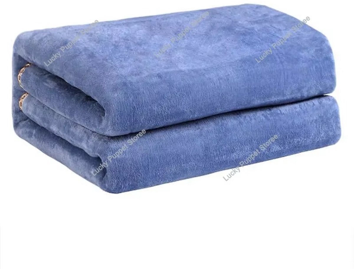 JOYNEXTBUY - Elektrische Deken - Warmtedeken met Snelle Verwarming - Oververhittingsbeveiliging - Zachte Fleece Deken - Blauw