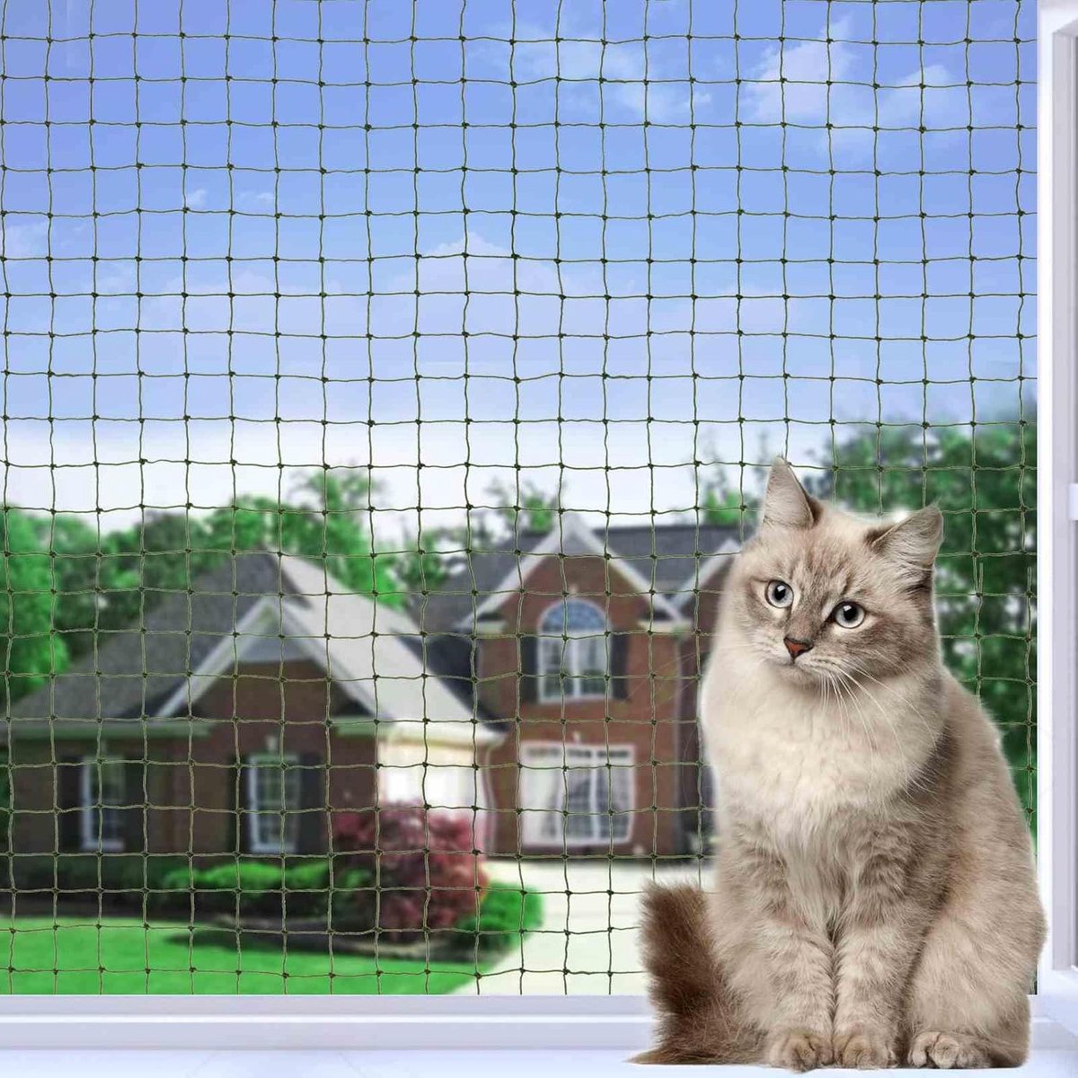 Kattennet voor Balkon - 4x10m met Versterkte Draad - Robuust en Weerbestendig - Veilig voor Katten - SnelShoppen