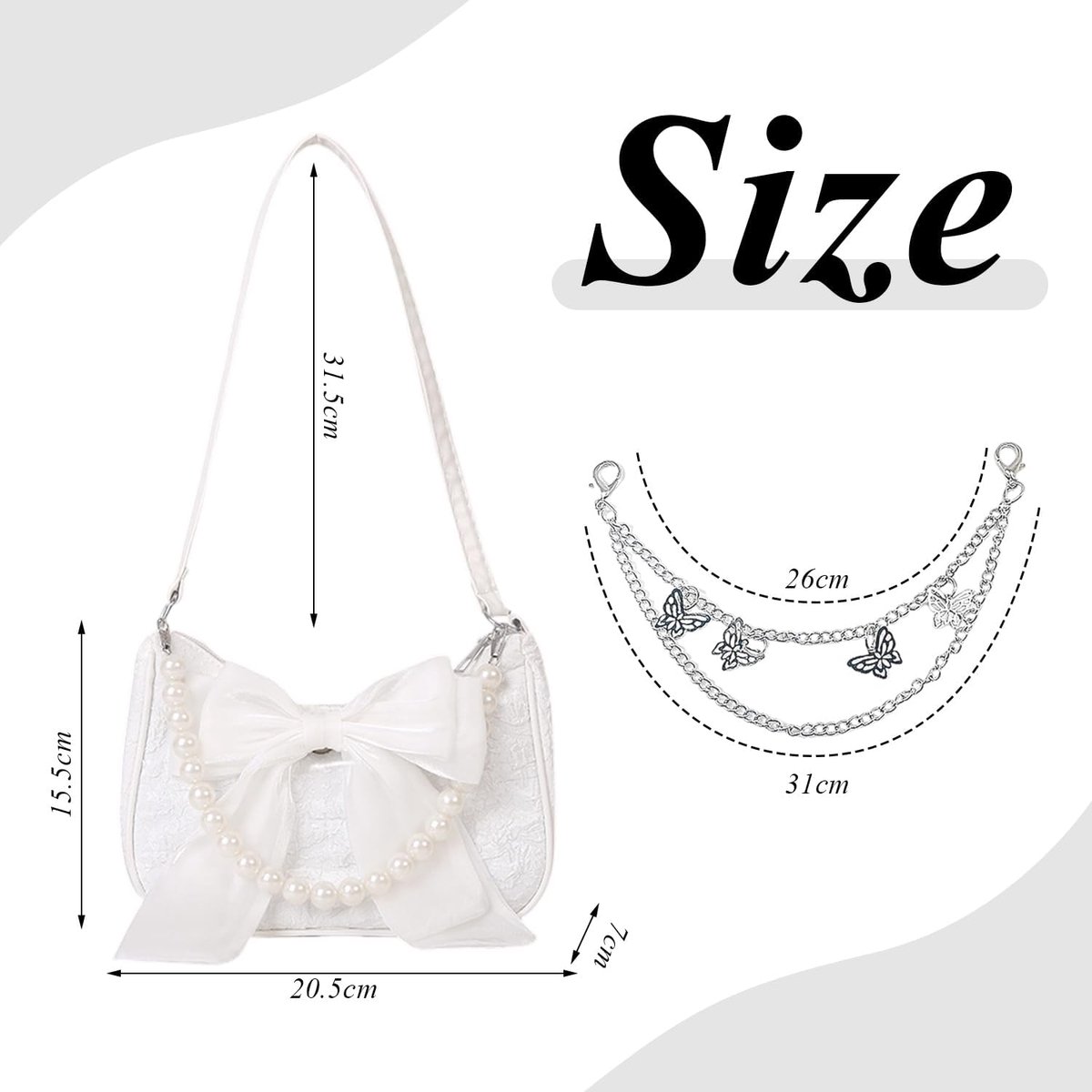 1 Stuk Retro Boogtas En 1 -Deel Zakketen, Elee En Eenvoudige Crossbody Tas, Lieve Meid Handtas, Retro Handtas.