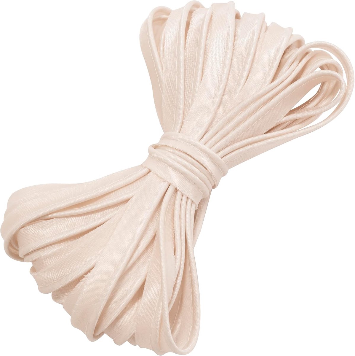 - Paspel band 10 meter x 10 mm - van polyester materiaal - kleur ivoor - naaien personalisatie kleding creatieve creaties randafwerking textiel voor zoom biais