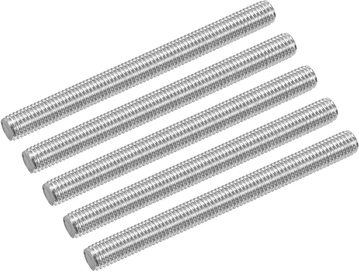 15 stuks M10 x 110 mm volledige schroefdraad stang 304 roestvrij staal rechtse schroefdraad staven voor ankerbouten, klemmen, haken en U-bouten, M10-1,5 schroefdraadhelling