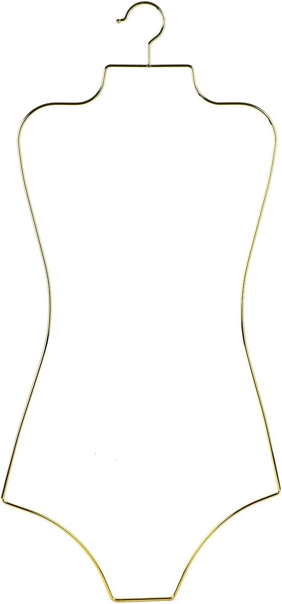 SnelShoppen - Gold Thread Body Shape Metalen Display Hanger voor Bikini's en Lingerie - 10 Stuks - Gouden Afwerking - Perfect voor Opslag en Tentoonst