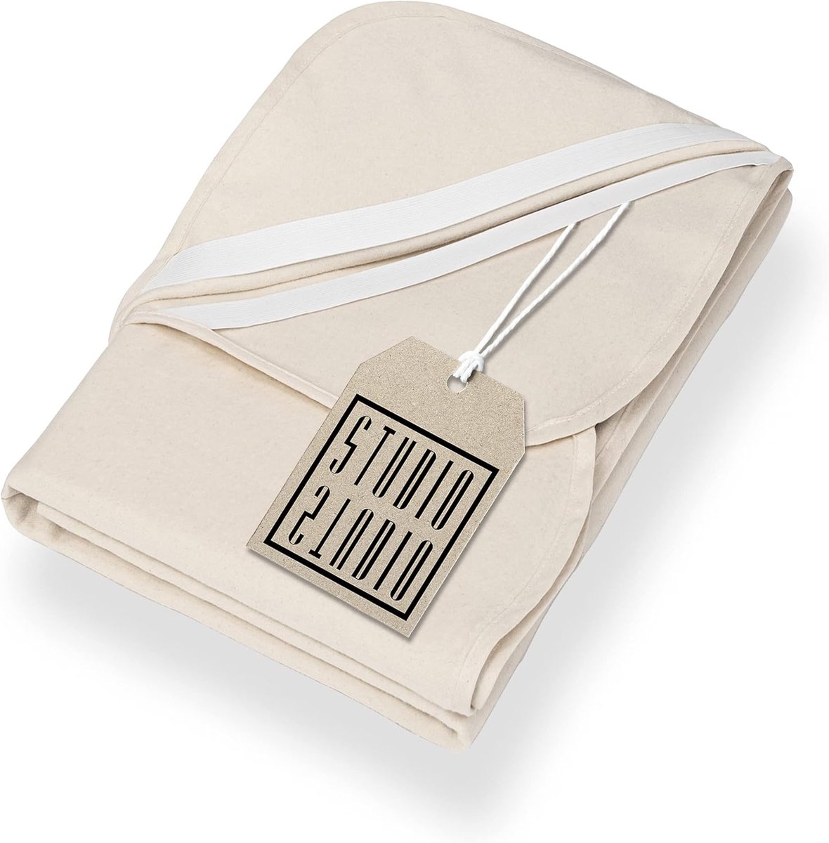 SnelShoppen - Molton Matras Bescherming 90x200 cm, 100% Katoen, Ademend, Hoekelastieken, Natuurlijke Kleuren, Perfect voor Ondersteuning en Hygiëne