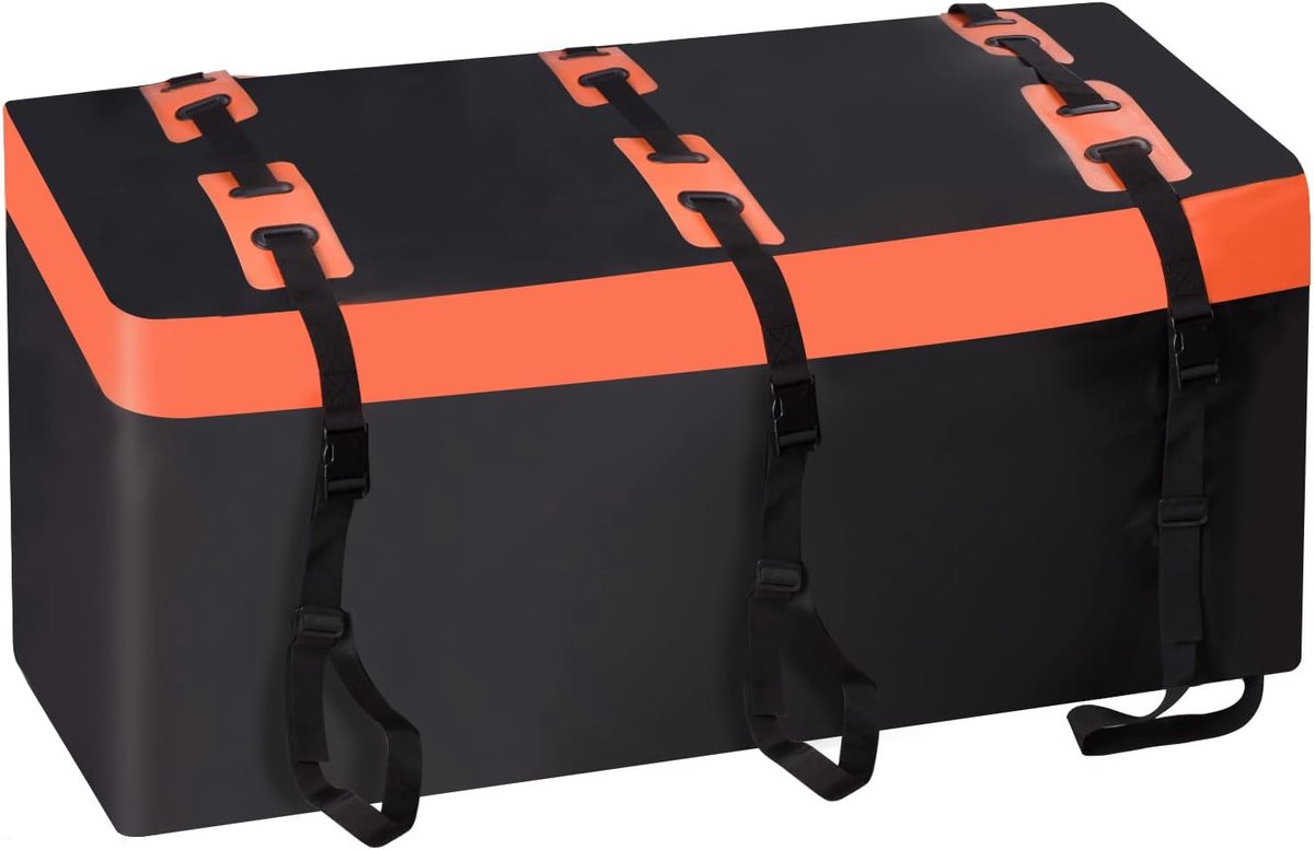 SnelShoppen - Roof Box, Trekhaak Bagagebox 566 Liter, Waterdicht, Scheurvast, Vouwbare Luggage Box van 600D PVC voor Vakantie, Camping, Auto, Reis