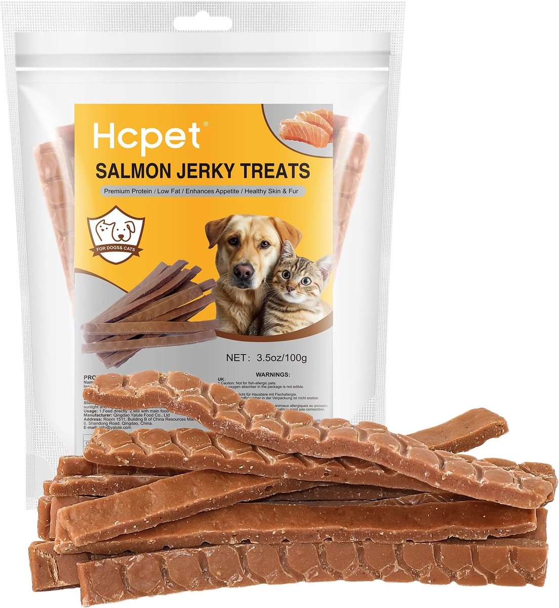 SnelShoppen - Droge Zalm Hondensnacks, Echte Zachte Zalm Bladeren, Gezonde Kauwsnacks voor Training, Hoog in Eiwit en Laag in Vet (100g)