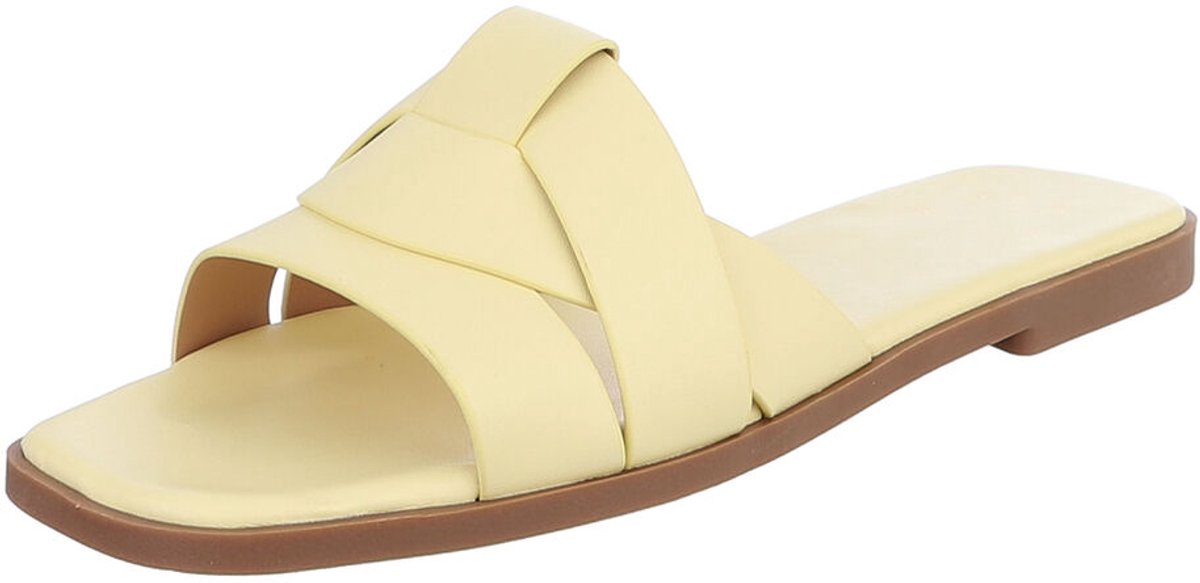 Dames slippers - gekruiste bandjes - instapmodel Mt:37