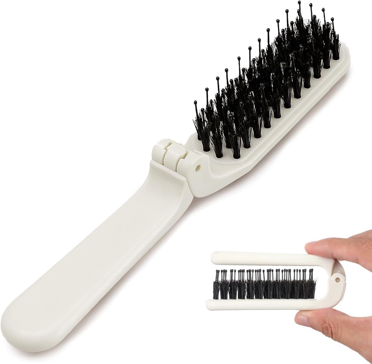 SnelShoppen - Vouwbare Haarkam, Mini Portable Borstel voor Dun, Dik, Krullend, Nat en Droog Haar, Compacte Reisborstel, Ideaal voor Vakantie