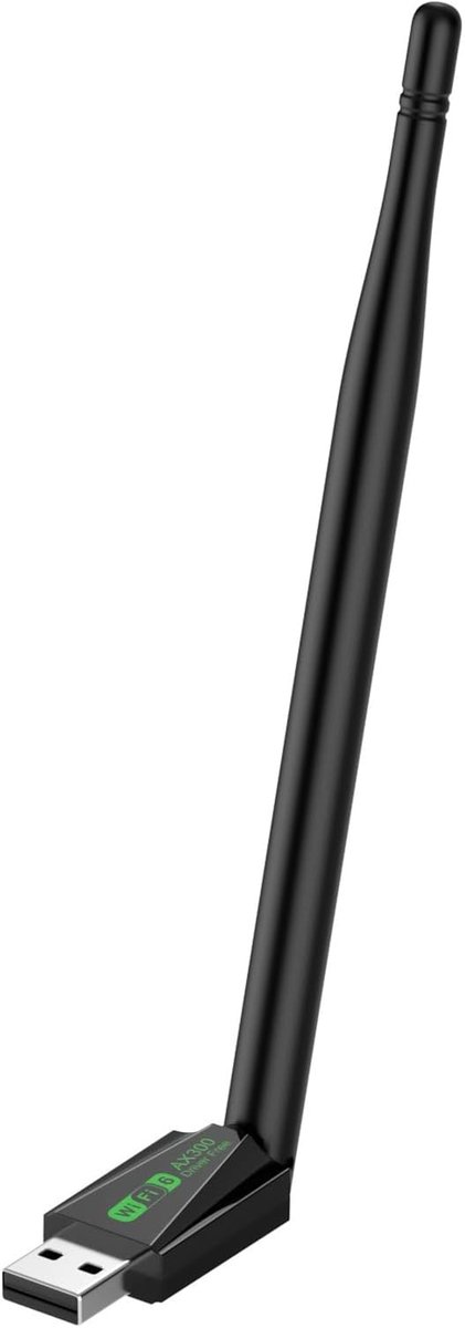 SnelShoppen - USB-wifi-antenne 6 AX900 met Bluetooth 5.4, dual band wifi-adapter tot 900 Mbps, 6dBi antenne voor Windows 11 10, lage latentie, WLAN-do