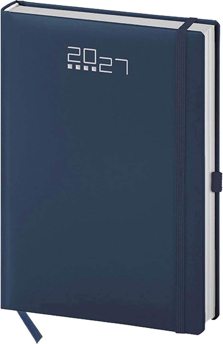SnelShoppen - Dagelijkse Kalender 2025 met Elastische Band en Penhouder, Organiser 15x21 cm voor Afspraken, Kantoor, Thuis en Professioneel Werk, Hard