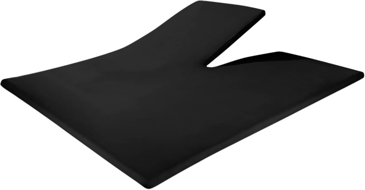 SnelShoppen - Fitted Sheet Split Topper Jersey - Matrasbeschermer voor Hoogte 8-12 cm, 90 cm Split, Rekbaar, Duurzaam en Zacht, Zwart, 140 x 200 cm