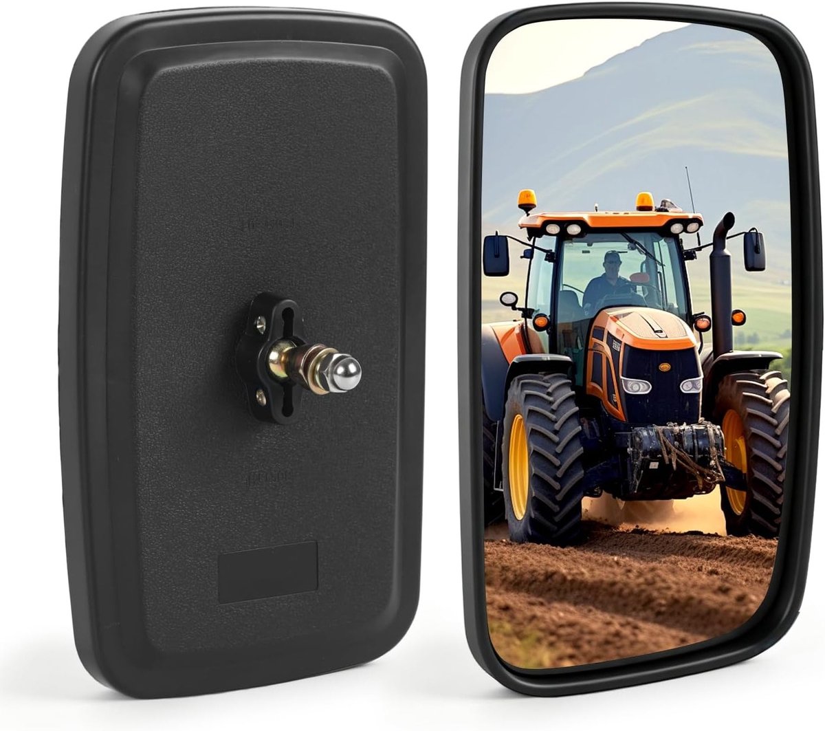 Universele achteruitkijkspiegels voor vorkheftrucks, 27 x 15 cm, verstelbaar, 360° rotatie, geschikt voor landbouwmachines en tractors