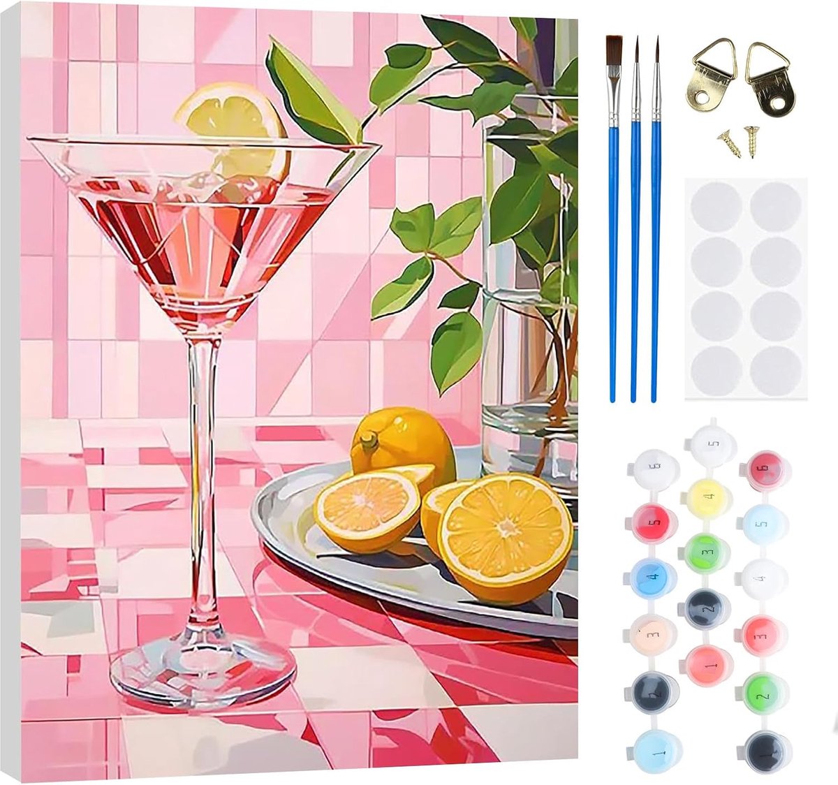 SnelShoppen - Paint by Numbers Kit voor Kinderen en Volwassenen - 20x30cm Canvas met Verven, Compleet met Penselen en Non-Toxische Olieverf - Creatiev