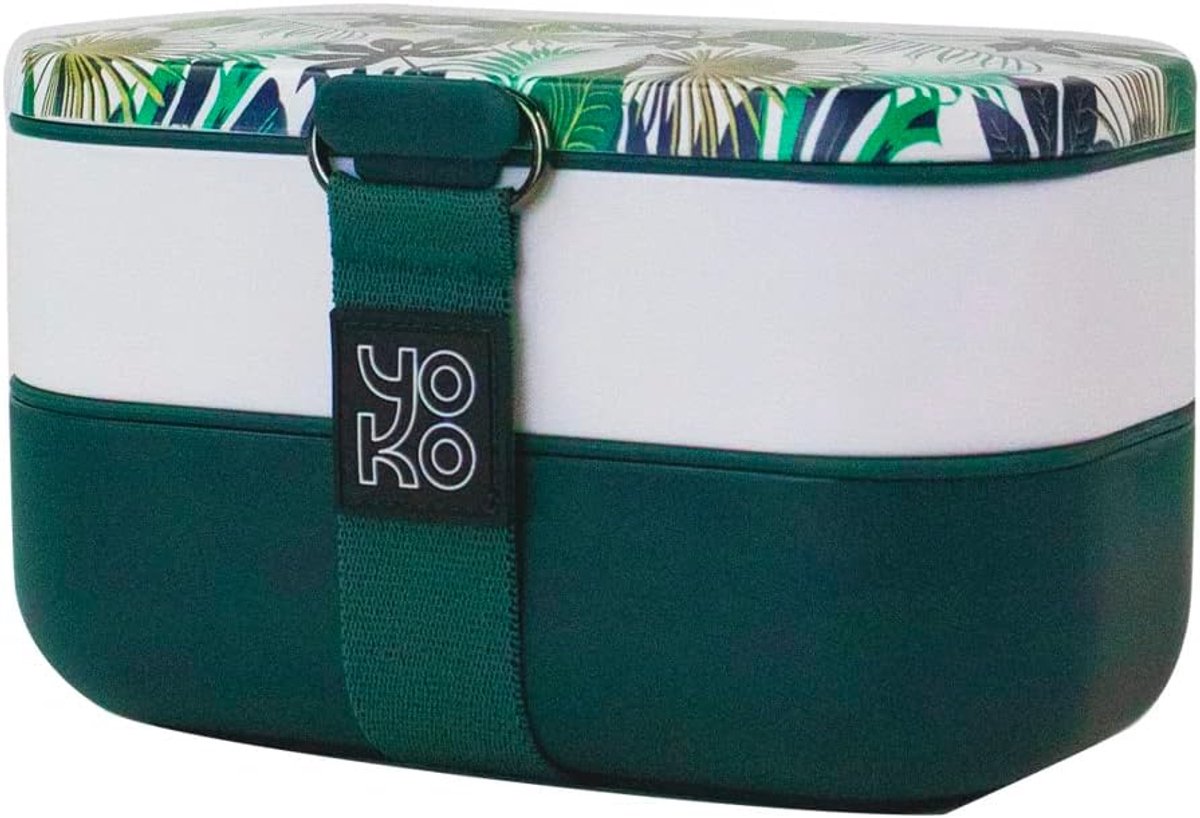 SnelShoppen - Bento Box 1200 ml - 2 niveaus, veelzijdige compartimenten, BPA-vrij, lekvrije en luchtdichte lunchbox voor onderweg, modern design voor