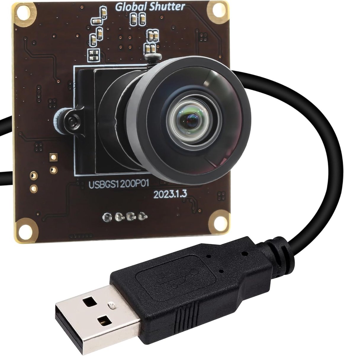 SnelShoppen - High Speed USB Camera Module 2MP 1920x1200 90fps met 120 Graden Hoek voor Computer en Laptop - Ideaal voor Live Streaming en Beveiliging