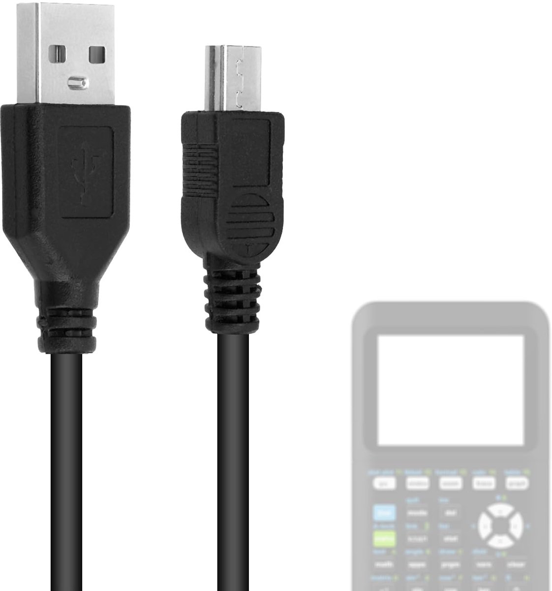 SnelShoppen - CE Oplader voor TI 84 Plus Calculator, 1.5m Oplaadkabel, Data Kabel Accessoires Geschikt voor Texas Instruments TI-84 Plus CE