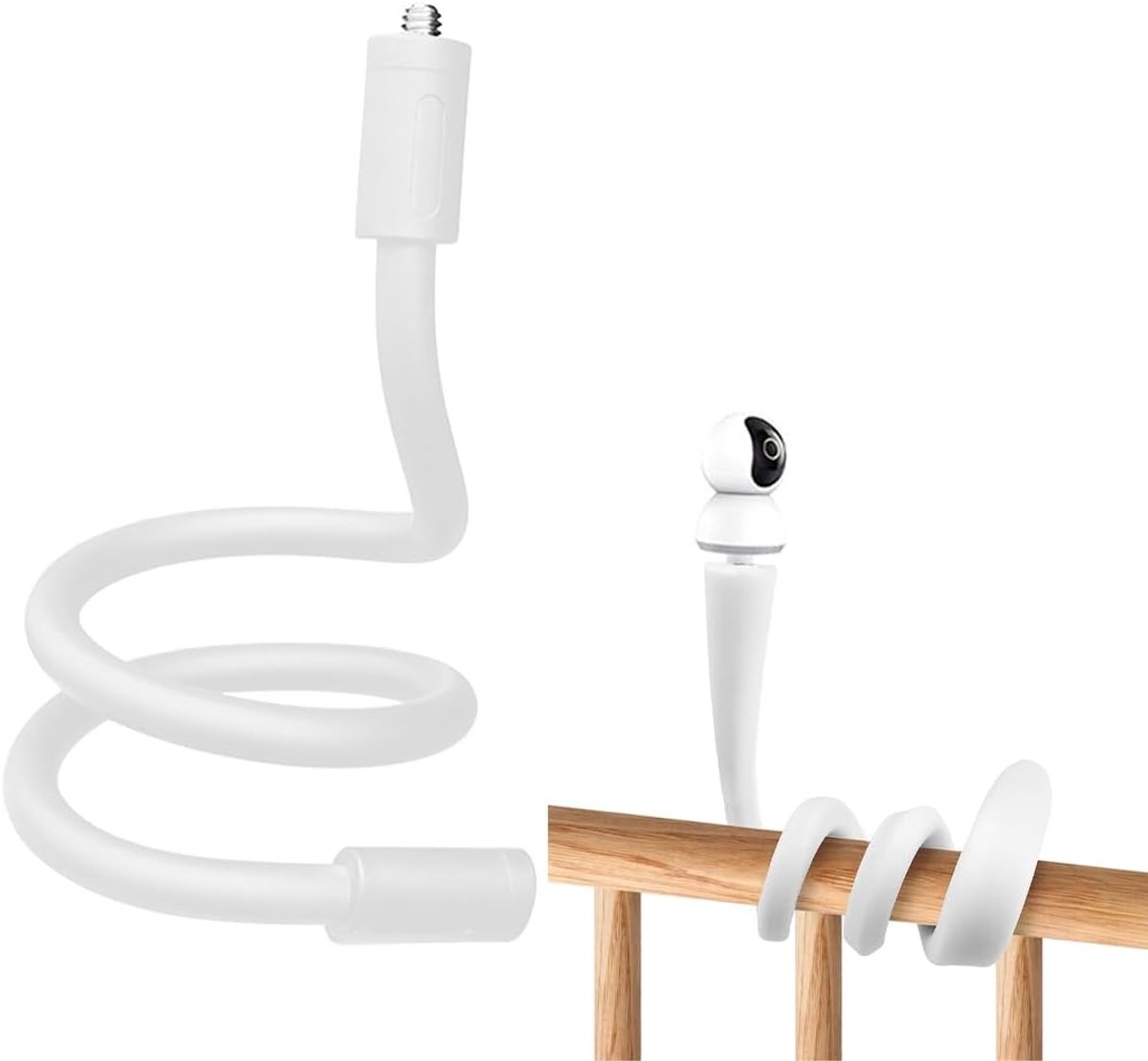 SnelShoppen - Flexibele Houder voor Babyfoon met 1/4 Inch Schroefdraad - Compatibel, Verstelbaar, Ideaal voor HB40, HB65, HB66, Multifunctioneel en St