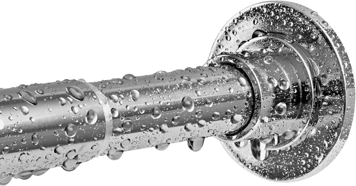 SnelShoppen - Telescopische Stang RVS Geen Boren en Roestvrij, Verstelbaar 74-262 cm, Douchegordijn Stang, Uittrekbare Stang voor Vensters of Deuren,