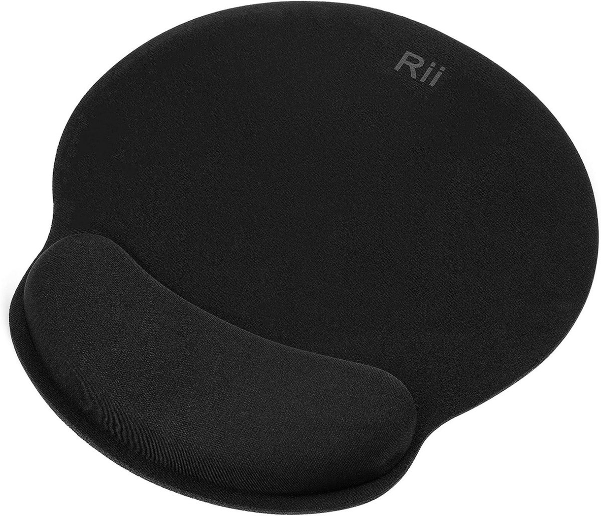 SnelShoppen - Ergonomische Muismat met Gel Kussen 25 x 21 x 2.3 cm, Zwart, Voor Kantoor en Gaming, Comfortabele Handsteun