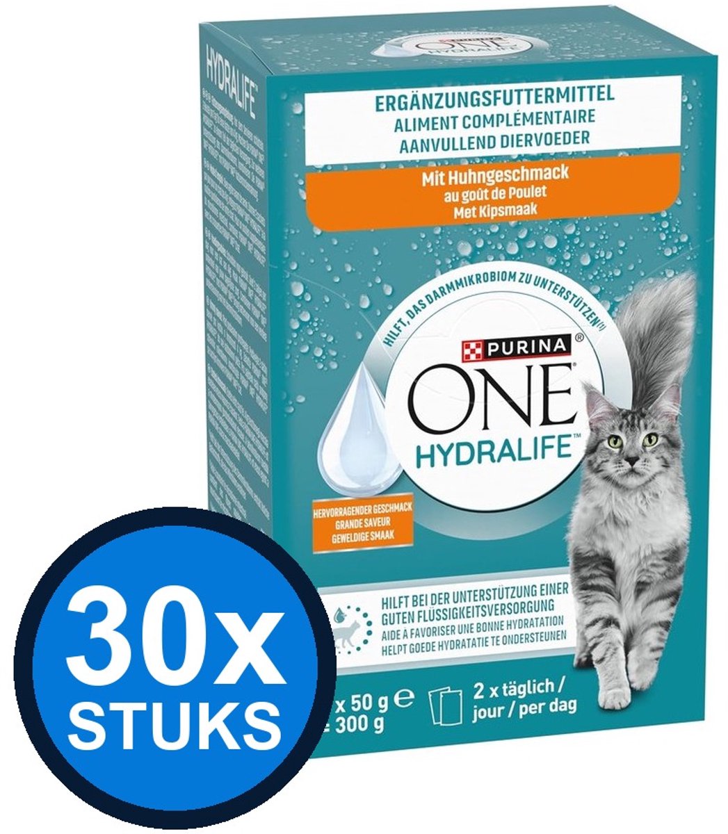 Purina One Purina One - HydraCare Adult Kip (6x50g) - Kattenvoer Natvoer - 300 g