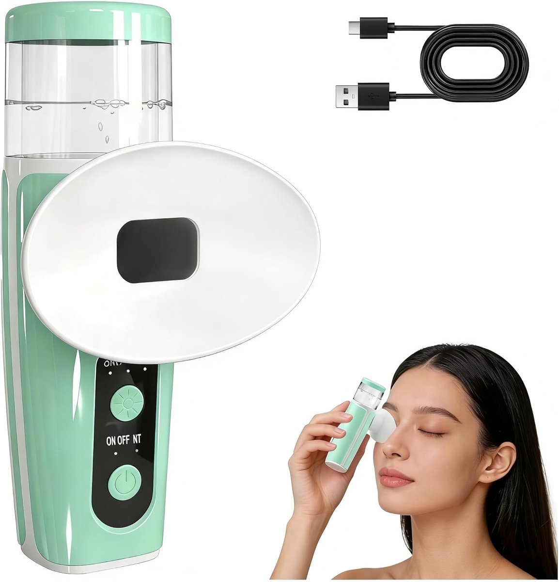 SnelShoppen - Eye Mist Sprayer - Verfrissende Oogmist Spray voor Hydratatie, Vermindert Vermoeidheid, Compact en Handzaam, Ideaal voor Thuis, Reizen e