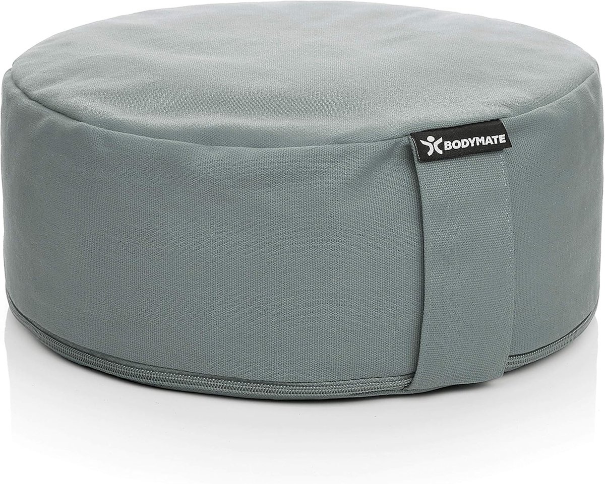 SnelShoppen - Yoga Meditatiekussen Rond 31 cm - Buckwheat Husk Vulling - Machinewasbare 100% Katoenen Cover - Perfect voor Thuis en Yoga Studio