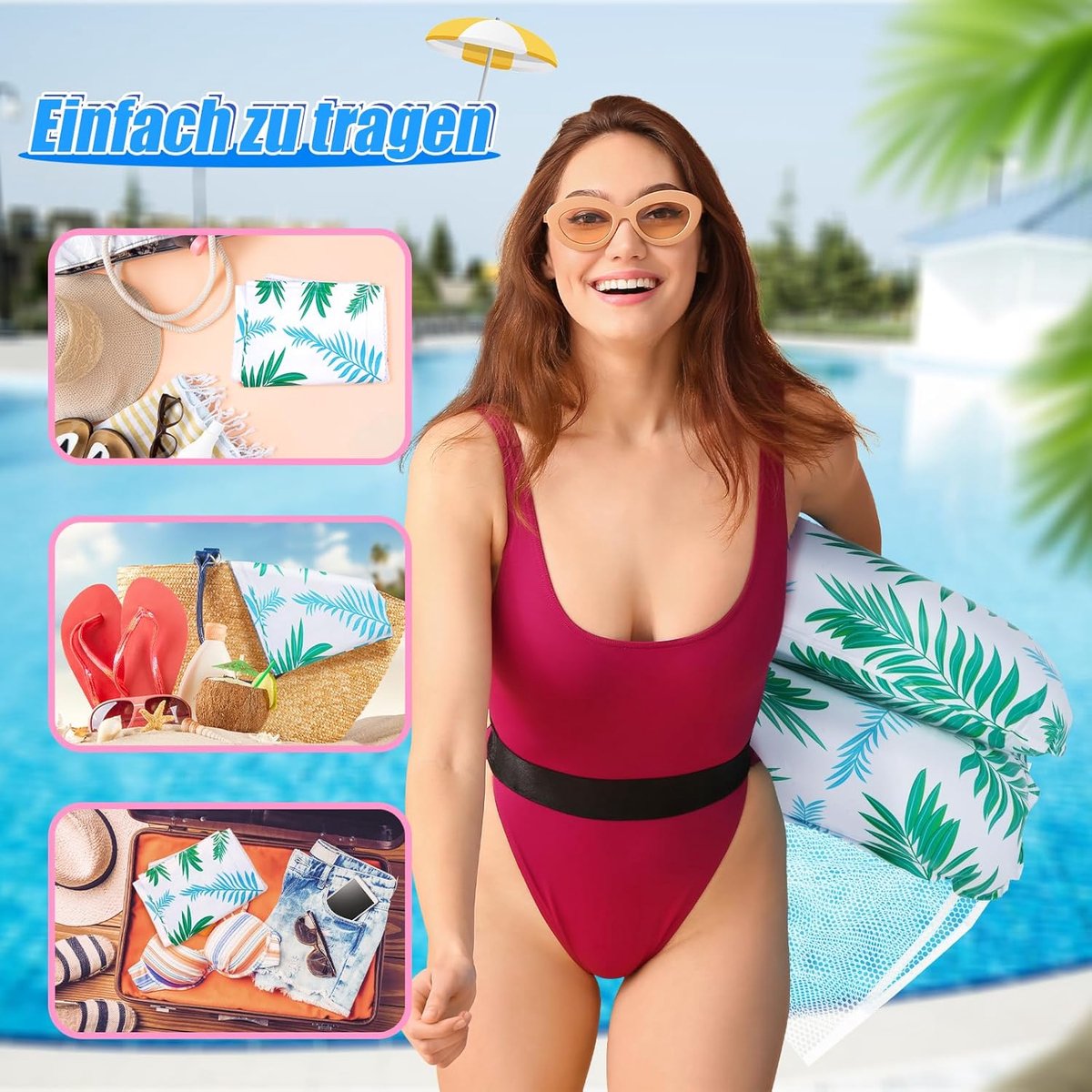SnelShoppen - WEARXI Luchtbed Zwembad - Opblaasbaar Luchtbed voor Volwassenen en Kinderen - Perfect voor Tuin, Camping, Feest en Vakantie - Stevig en