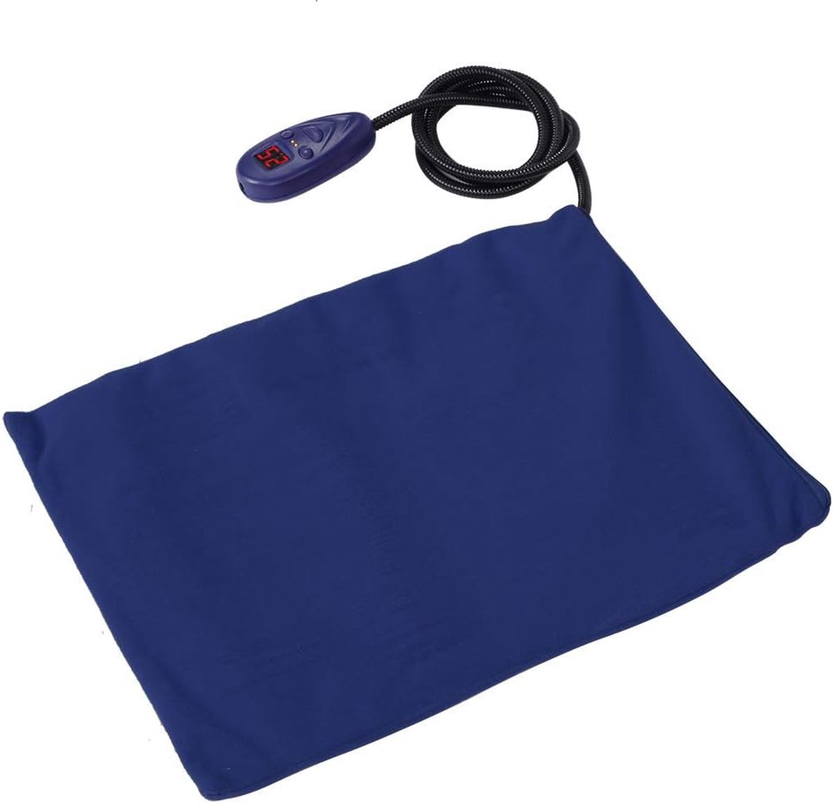 SnelShoppen - Verwarmingsmat voor Katten en Honden - Elektrische Verwarmingskussen 40x30 cm - Flanel Materiaal - Veilig 12V Laagspanning en 7 Warmte-i