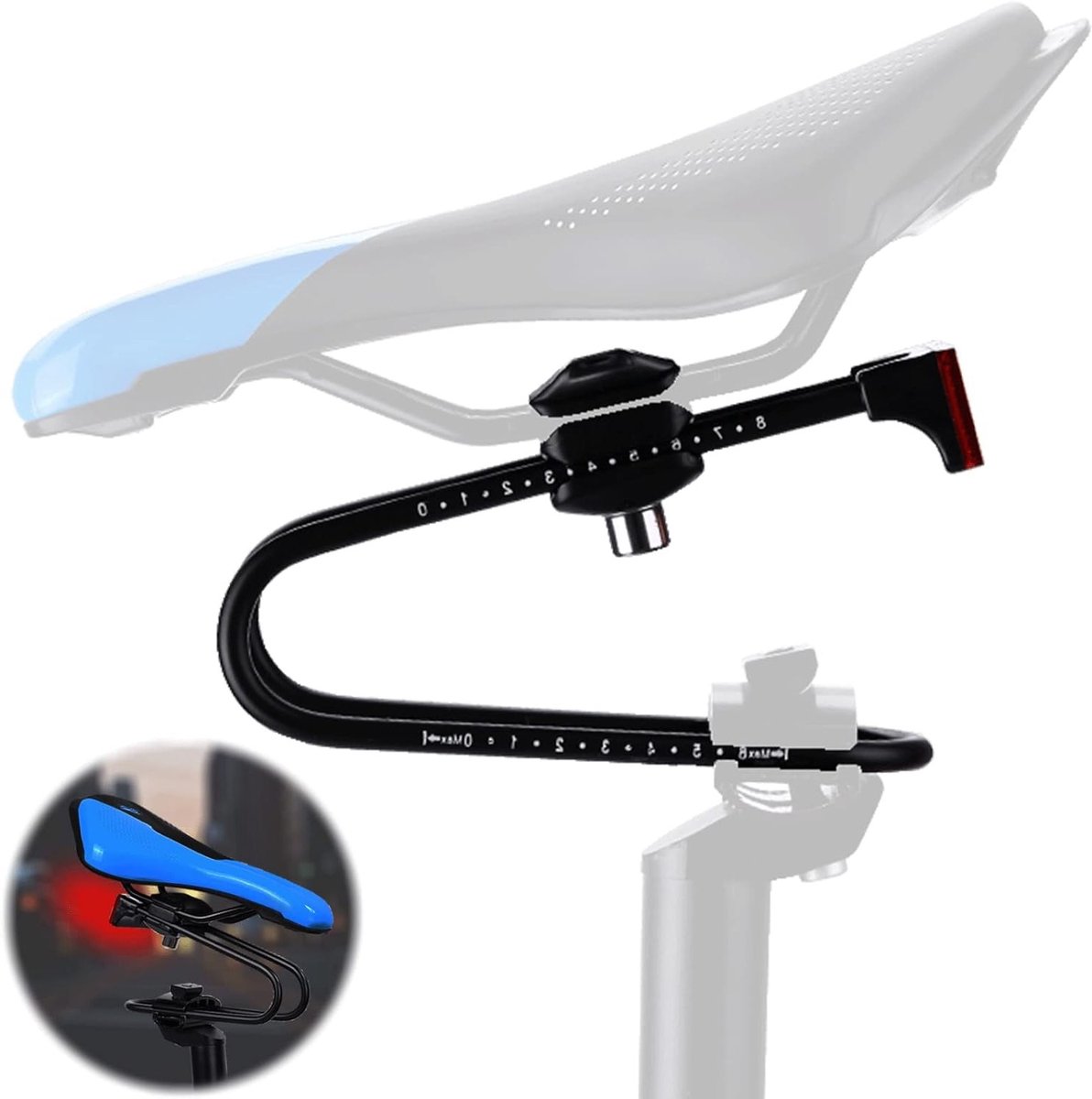 Verstelbare Vering Zadelpen met Schokabsorber voor Fiets - Comfortabele Zadelvering voor MTB en Racefiets Accessoires