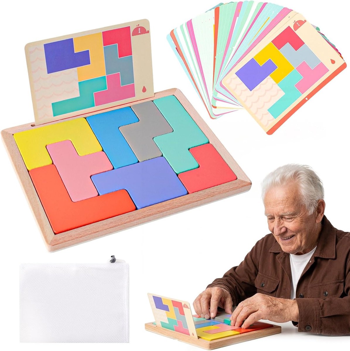 Puzzels en spellen voor ouderen, geheugentraining voor senioren, breintraining en kerstcadeaus voor dementiepatiënten