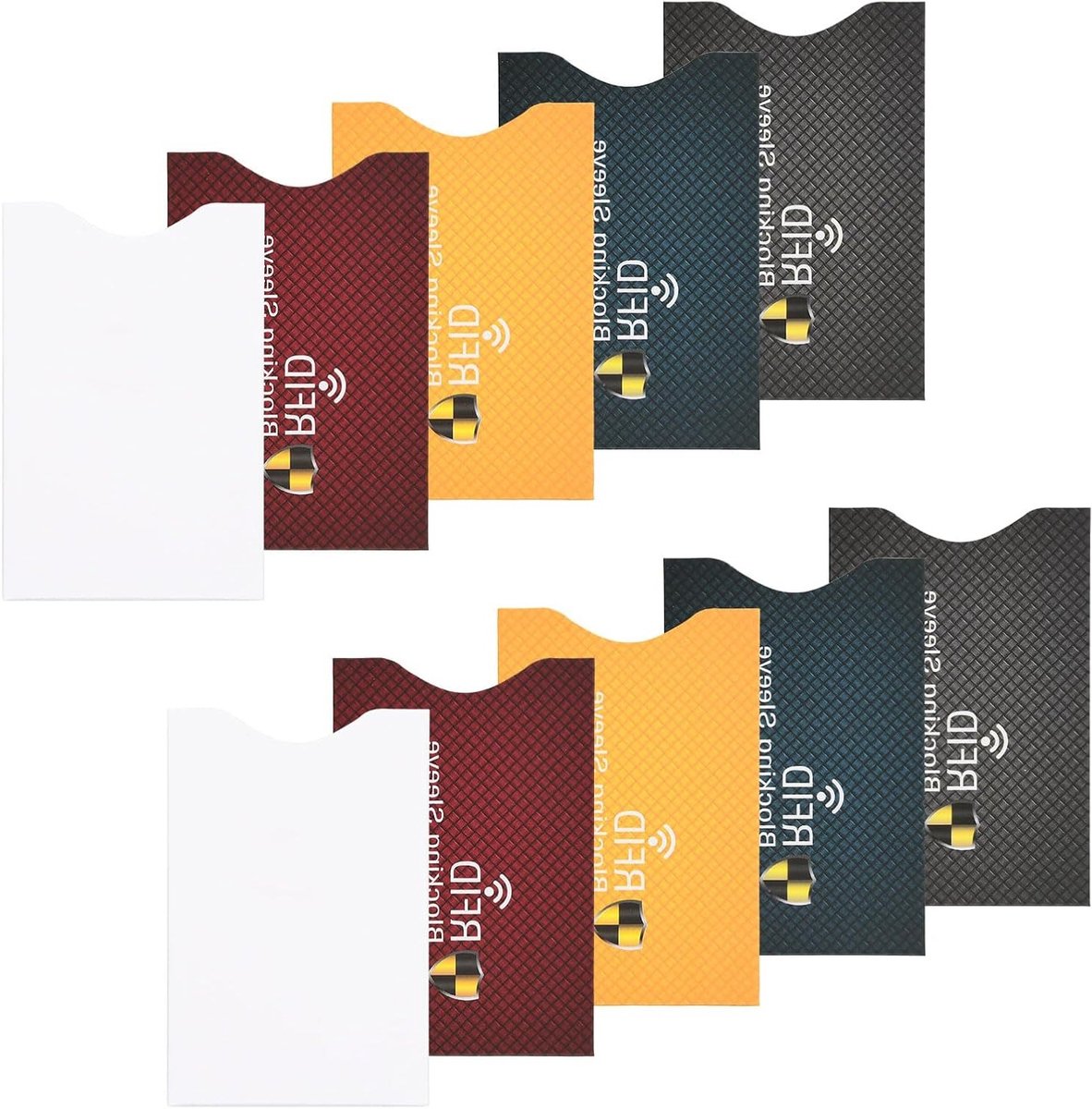 10 Stuks RFID Blokkerende Beschermhoezen voor ID Kaarten, Creditcards en Contactloze Betaalkaarten, Veiligheid voor Mannen en Vrouwen, Duurzaam en Stijlvol