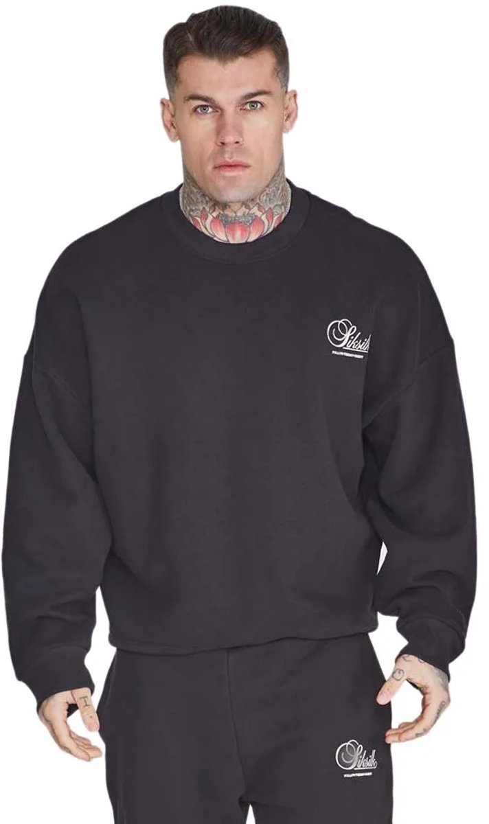 Siksilk Graphic Sweatshirt Zwart S Man