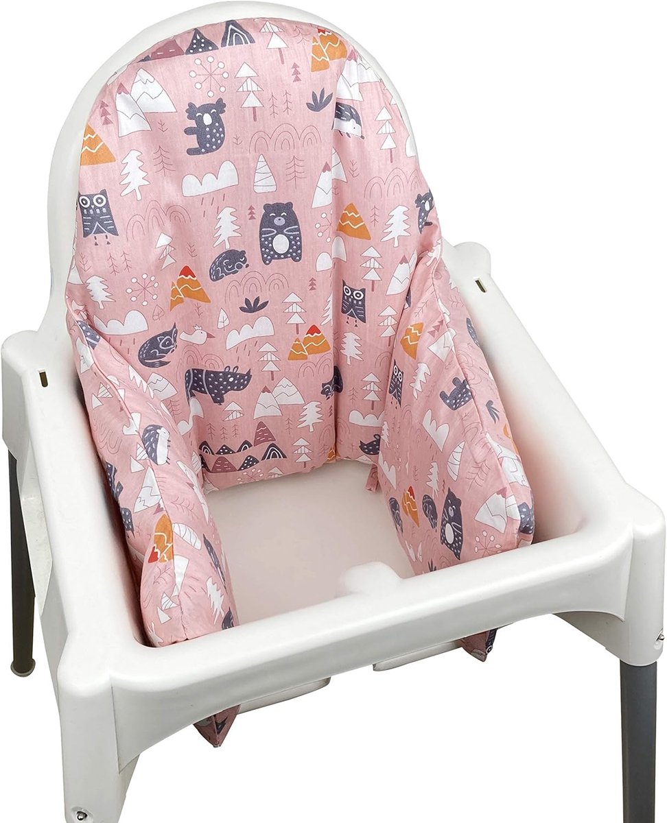 SnelShoppen - Zacht Inflatable Kussen Hoes voor IKEA Antilop Kinderstoel (Roze) - Stevige Ondersteuning - Geschikt voor Kinderen - Eenvoudig in Gebrui