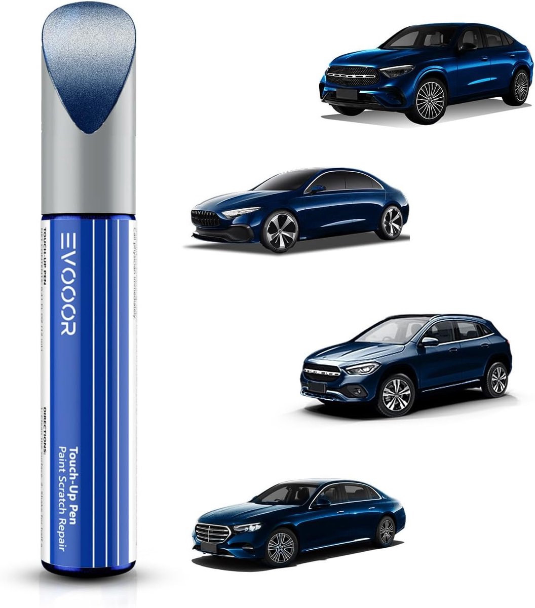 SnelShoppen - Car Paint Retouching Pen voor Krassen en Dents, Lunar Blue Metallic, Snelle Hersteloplossing voor Auto, Perfecte Kleurafstemming