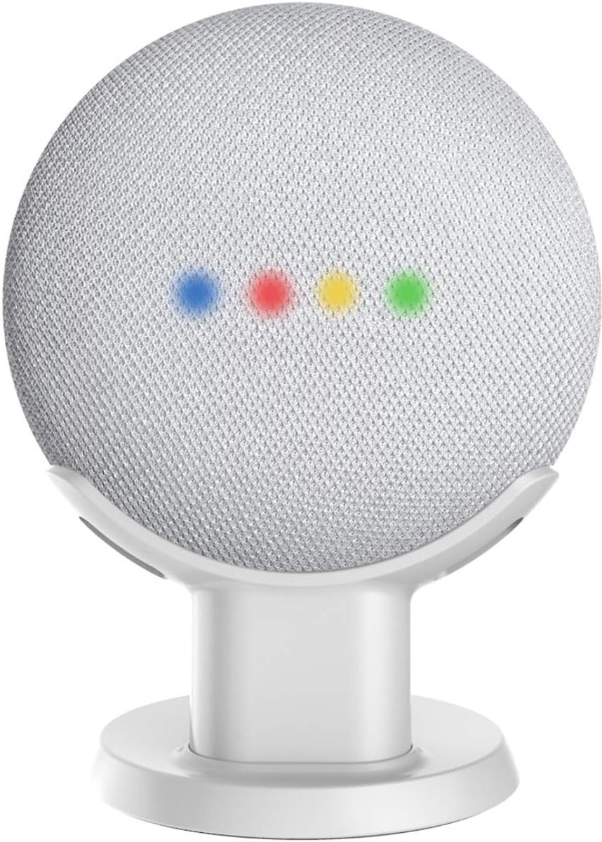 SnelShoppen - Cozycase Tafelstandaard voor Google Nest Mini en Home Mini - Antislip - Wit - 1 Stuk - Ideaal voor Thuis, Kantoor en Meer