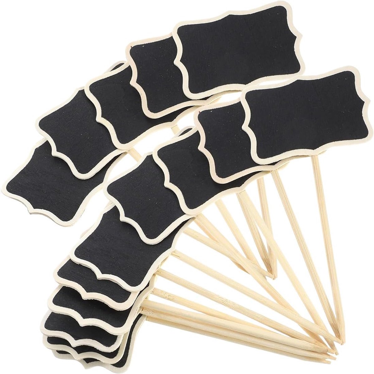 SnelShoppen - 15 Stuks Houten Plant Labels - Tuin Plant Platen voor Binnen en Buiten - Duurzaam en Milieuvriendelijk - 17,8 x 8,2 cm - Perfect voor Za