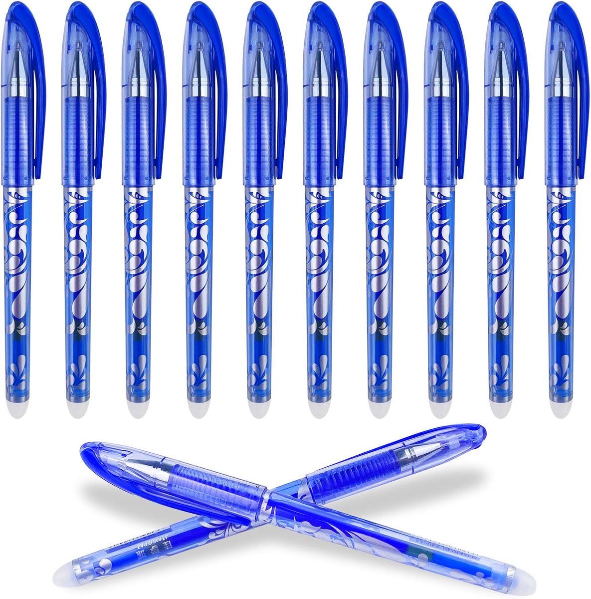 SnelShoppen - 0.5mm Blauwe Erasable Balpennen, Veegbare Pennen voor School en Kantoor, Ideaal voor Studenten, Veilig en Niet-toxisch, 10 Stuks