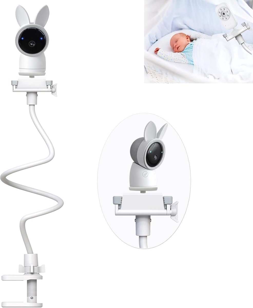 SnelShoppen - Flexibele Baby Monitor Houder voor Video Baby Monitor 2K/3MP - Sterke Klem voor Meubels - Ideaal voor Kinderkamer en Vensterbank