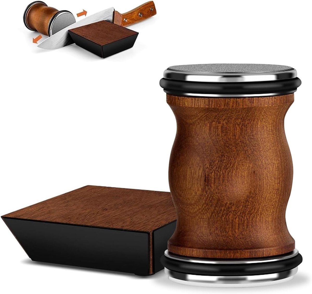 SnelShoppen - New Knife Sharpener Set - Rolling Knife Sharpener, Keuken Mes Slijper met Magnetische Bevestiging & Silicone Antislip - Eenvoudige Slijp
