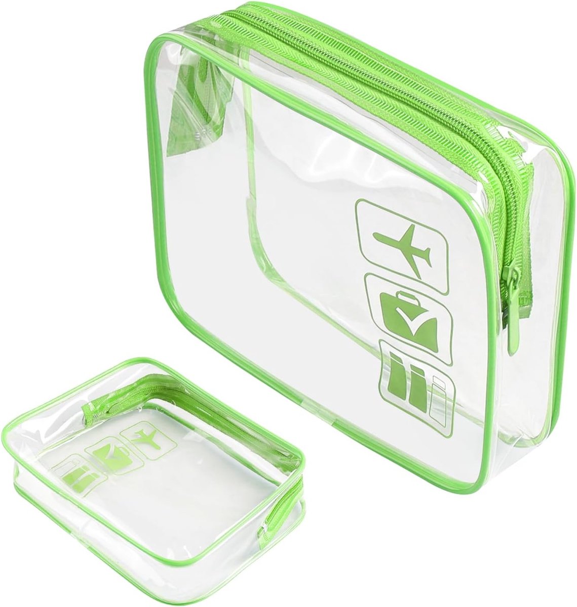 SnelShoppen - Toiletry Bag Laundry Bag Clear, Waterdichte Reis Toilettas met Grote Capaciteit, Transparante Reis Toilettas 20x14cm voor Vakantie, Zake