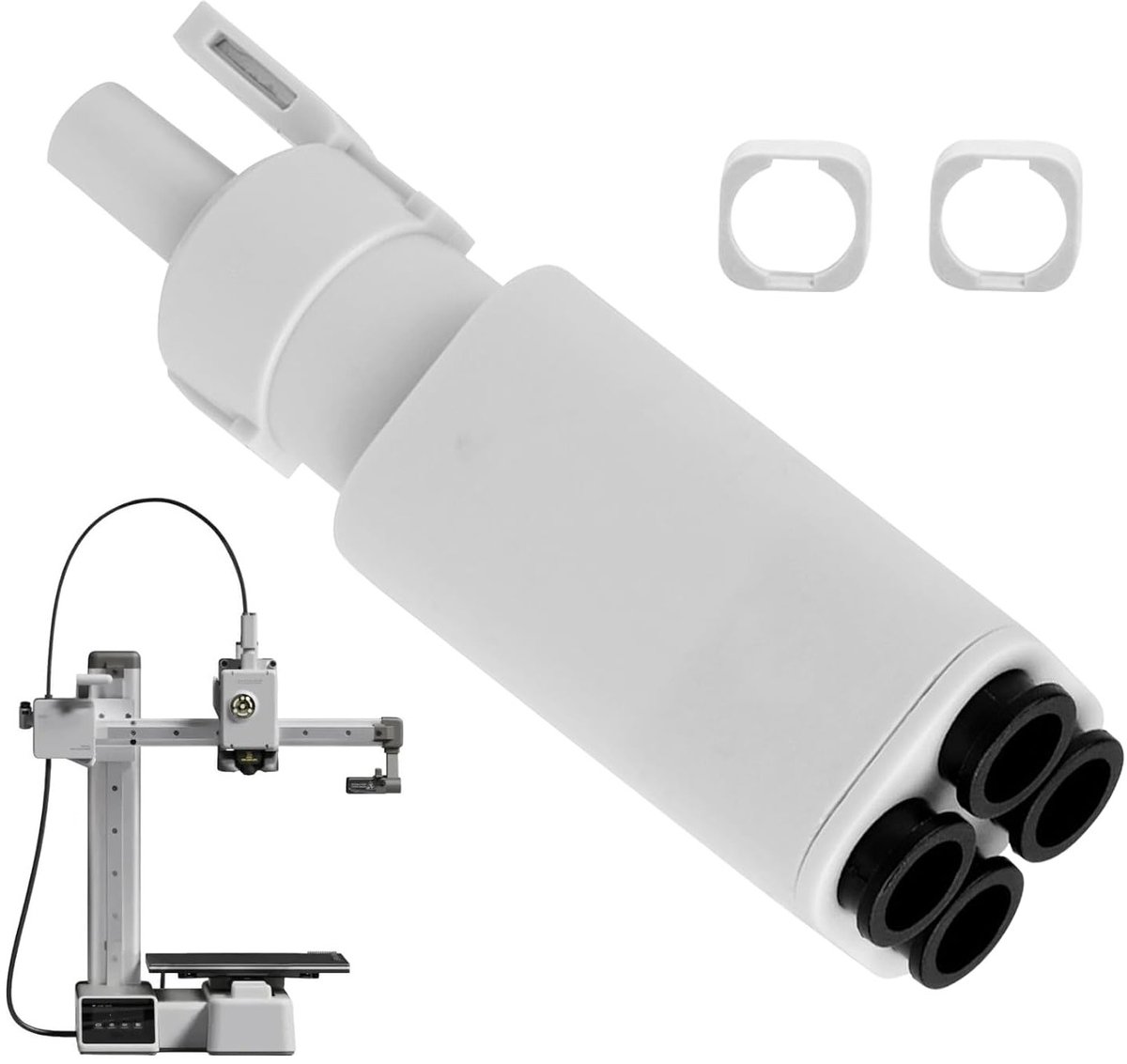 4-in-1 PTFE Adapter voor Multi-Color 3D Printen, Filament Hub Combo en AMS Slangverbindingen, Geschikt voor Bambu Lab A1/A1 Mini