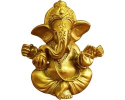 Statues hindoues en or de Ganesh - Mini sculpture de dieu éléphant pour la maison et le bureau
