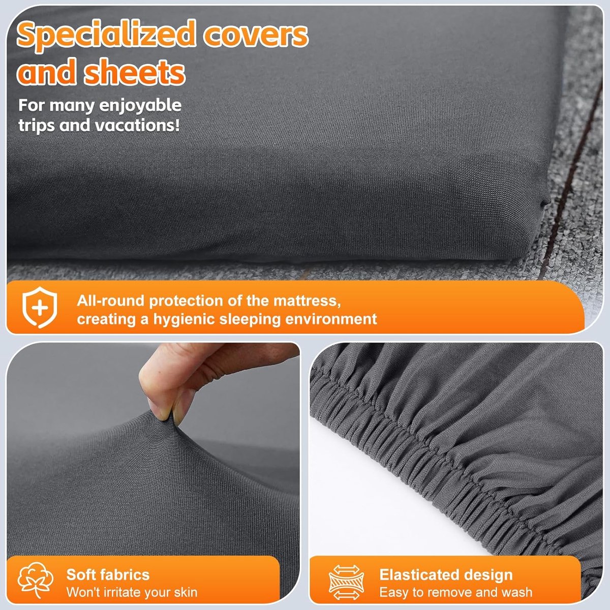 SnelShoppen - Fitted Sheet Vervanging voor VW T5 T6 T6.1 Ocean Vouwbed, Luxe Campingsheet, RV Bed Bunk Bed, Motorhome Accessoires