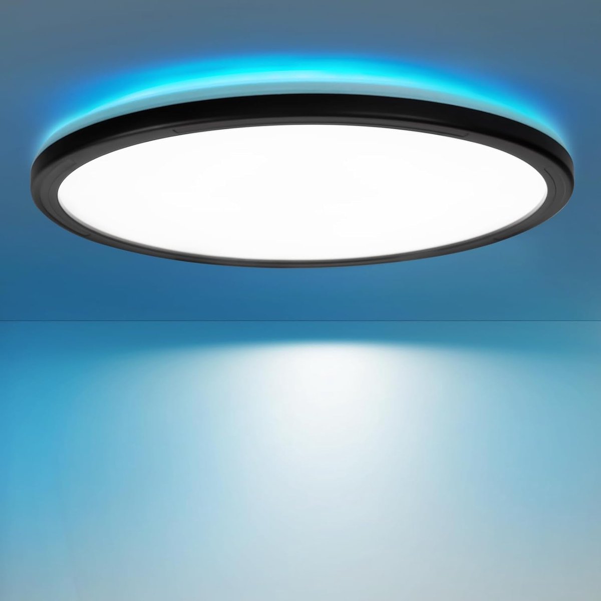 SnelShoppen - LED Plafondlamp Rond 30cm Dimbaar RGB met Afstandsbediening - 32W Witte en Kleurrijke Verlichting voor Slaapkamer, Keuken, Badkamer, Bal
