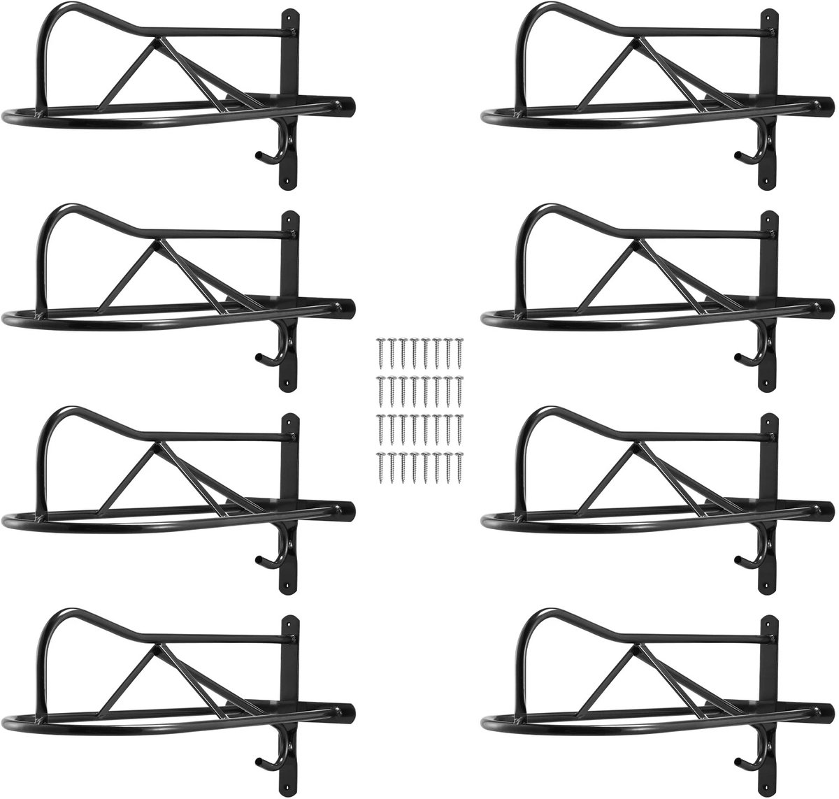 NordHaus Wandgemonteerd Zadelrek - Zadelhouder - Zadelsteun - Ruimtebesparend Koolstofstaal - Mat Zwart 58 cm