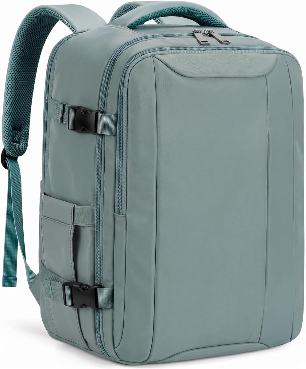 SnelShoppen - Xkdoai Reistas Rugzak 45x36x20 cm Handbagage Groene Reistassen met Organizers Geschikt voor Vliegtuig en Weekendje Weg